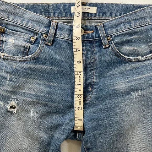 Moussy Vintage Velma Skinny Jeans Distressed in Blue Size 26